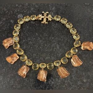 Tory Burch Cabochon/Blush Necklace